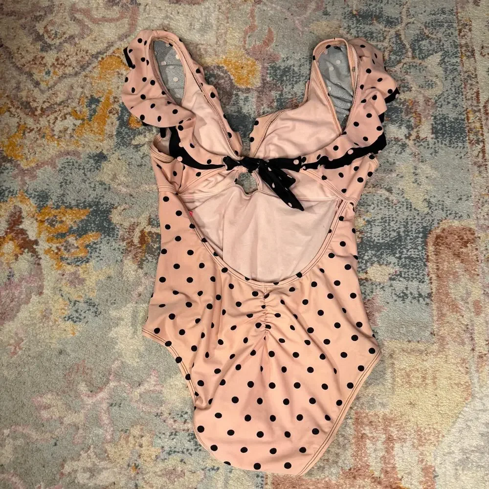 Vintage Y2K Betsey Johnson retro polka dot one piece swimsuit